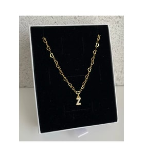 Kalp Kalp Zincir 925 Ayar Harf seç (Gold)