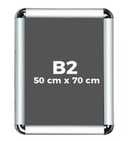 Alüminyum B2 50x70cm Çerçeve Rondo Köşe Aç Kapa Açılır Kapanır - 1 adet