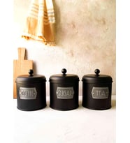 The Mia Çay Şeker Kahve Kavanozu Siyah 1,30 Lt MGL0023