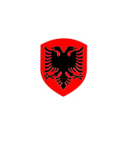 Arnavutluk Bayrağı Arma Sticker - Arnavutluk Bayrağı Arma