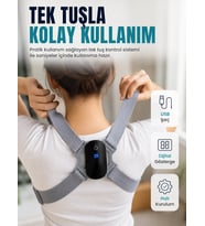 Ayarlanabilir Askılı Akıllı Dik Duruş Destekleyici Dijital Göstergeli Dik Duruş Cihazı