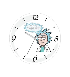 Rick E Morty I'm Sorry 30 Cm Bombeli Gerçek Cam Duvar Saati