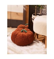 El yapımı Balkabağı dekoratif puf, pumpkin, örgü minder