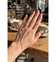 Gold Renk Pembe ve Beyaz Zirkon Taşlı Model Şahmeran TJ-SN814