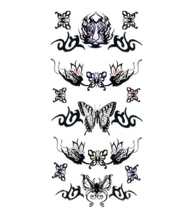 Caş Dekorasyon Kelebek Figürlü Geçici Dövme Tattoo