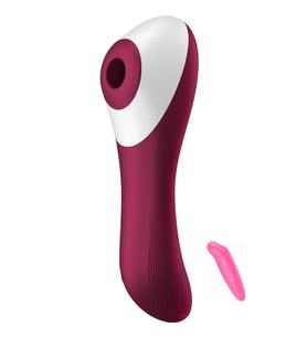 Dual Crush Güçlü Titreşimli 2 Motorlu Klitoris Uyarıcı Ve Emişli Vibratör+Vibratör