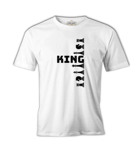 Satranç - King Beyaz Erkek Tshirt