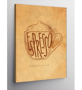 Kanvas Tablo Espresso Kahve Temalı