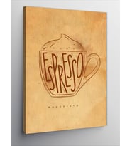 Kanvas Tablo Espresso Kahve Temalı