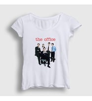 Presmono Kadın Beyaz Poster V2 Dizi The Office T-Shirt 345877tt