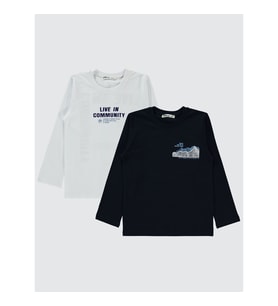 Civil Boys Erkek Çocuk 2'li Sweatshirt 5-13 Yaş Siyah