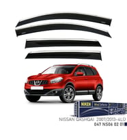 Niken Nissan Qashqai Cam Rüzgarlığı Kromlu 2007-2013 4'Lü (Beyaz)