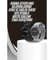 Akıllı Saat Bluetooth Bağlantılı Yuvarlak Ekran Plastik Kordonlu