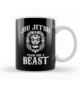Jiu Jitsu Train Like a Beast Brazilian BJJ MMA Kupa Bardak Porselen