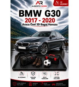 BMW G30 2017 - 2020 Araca Özel 3D Bagaj Havuzu