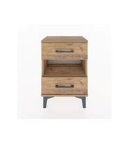 Arges Komodin Tek Raflı 2 Çekmeceli 44x30x64 Çam-Çam