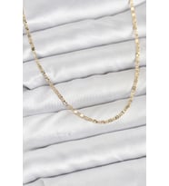 CM 14K Gold Renk Lazer İnce Zincirli Kadın Kolye TJ-BKO10926