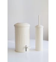 Şık Galvaniz 2’li Banyo Seti, Soft Krem Renk, Modern Tasarım