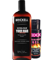 Brickell Erkek 237 ml Şampuan Saçsakal Anti-Beyaz + 1sıxx Bayan Bay Kaygan Lubrikantkrem 60 ml