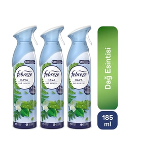 Febreze Hava Ferahlatıcı Sprey Oda Koku Dağ Esintisi 185 ml x 3 Adet Hava Temizleyici 185 ml Parfüm