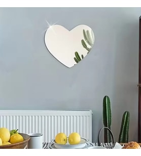 30X30 Cm Kırılmaz Pleksi Dekoratif Duvar Aynası - Organik Form 1. Sınıf Akrilik Ayna