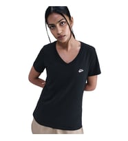 W Nsw Tee V Yaka Kadın Siyah Tişört