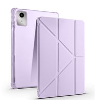 Lenovo M11 TB-330FU Uyumlu Kılıf Zore Tri Folding Kalem Bölmeli Standlı Kılıf (Lila)