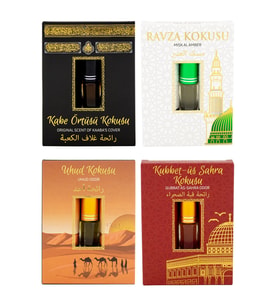 Kabe Örtüsü Kokusu Medine Ravza Kokusu Uhud Kokusu ve Kubbetül Sahra kokusu Alkolsüz Esans 3ml