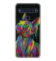 TCL 10L 10 Plus 10SE 20E 20SE 30SE L7 Kılıf Desemli Silikon Color Cat 1754