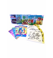 Çocuklar için Aktivite Seti - 12 Parça, (Puzzle, Kum Boya, Boyama Kitabı) 