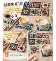 Dekoratif Desenler 7x7 – 6’lı Set Dekoratif Kare Tasarım