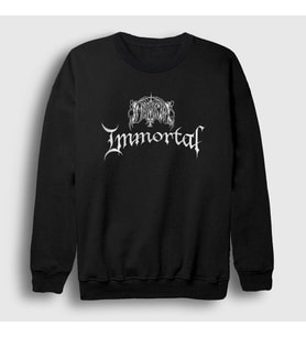 Presmono Unisex Siyah Logo V2 Immortal Sweatshirt 151057tt