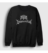 Presmono Unisex Siyah Logo V2 Immortal Sweatshirt 151057tt