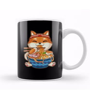 Kawaii Cute Anime Shiba Inu Dog Otaku Japanese Ramen Noodles Kupa Bardak Porselen