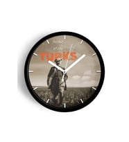 Atatürk Temalı Dekoratif Modern Duvar Saati - 25cm - Önü Camlı Siyah Kasa - Sessiz Mekanizma