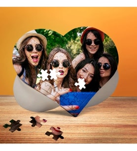 Kişiye Özel Kalp Tasarım Puzzle