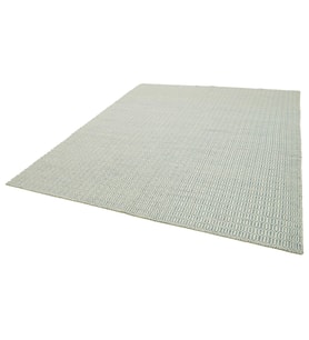 Dokulu Yüzeyli Mavi Ekru Geometrik Desenli El Dokuma Salon Kilimi Modern Stil Mutfak