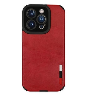 Durukar® iPhone 14 Pro Max Kılıf Loop Deri Silikon - Kırmızı