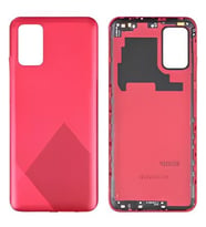 Samsung Galaxy A02S - SM-A025 FULL Kasa Arka Kapak Takım KIRMIZI