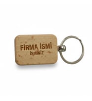 Kişiye Özel Mini Dikgörtgen Ahşap Anahtarlık – Firma İsmi ve İsim Yazılı Lazer Gravür Anahtarlık – Kurumsal Promosyon & Özel Tasarım