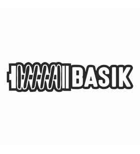 Basık Araba Sticker siyah 19x4 CM (Siyah-Siyah)