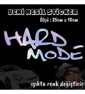 hard sert mod ön arka cam uyumlu 2adet oto sticker - ışıkta renk değiştiren hologram sticker yapıştırma
