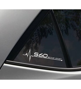 S60 Yan Cam Sticker Oto Kapı Çıkartma Tuning oto 20 cm x 7 cm yazı 545