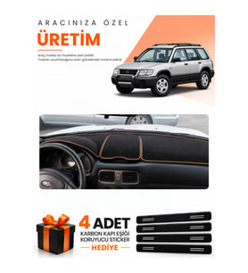 SUBARU FORESTER (1997-2002) Uyumlu Torpido Koruma Örtüsü Oto Kılıfı - Siyah Kahverengi