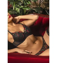 Giyim Grace Big Size Plunge Bra, Siyah Dantelli Konforlu Ve Şık Sütyen