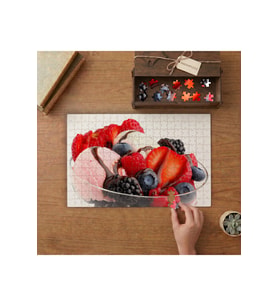 Meyveli Dondurma Tasarımı 240 parça Ahşap Puzzle Ahşap Kutuda MP01755