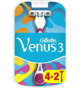 Lexroo Venus tek kullanımlık kadın tıraş makinesi, 6 tıraş makinesi, 3 kat bıçak ağzı ile