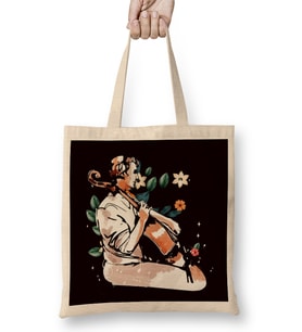 Cello Player Musical Instrument Cellist Musician Orchestra Bez Çanta Uzun Saplı