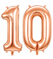 10 Rakam Folyo Balon Rose Gold Rengi (76 cm)