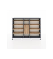 Arges Dolap 12 Raflı Tek Kapaklı  220x30x163 Antrasit-Çam